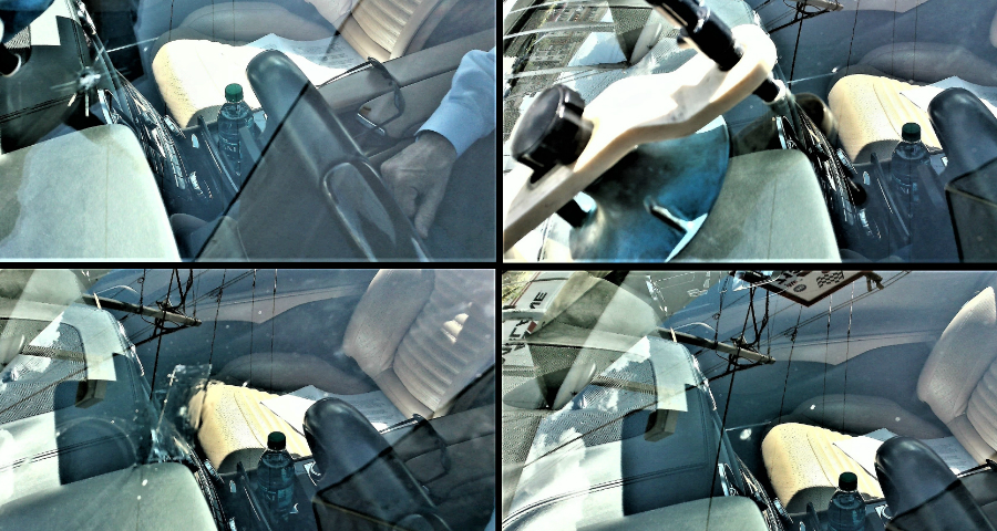 Rock chip before after collage