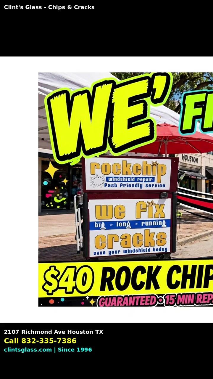Windshield Repair Banner - We Fix - Houston TX