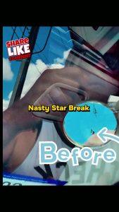 Star break windshield repair Houston driver view $40 chip repair photo at Clint's Glass 2107 Richmond Ave