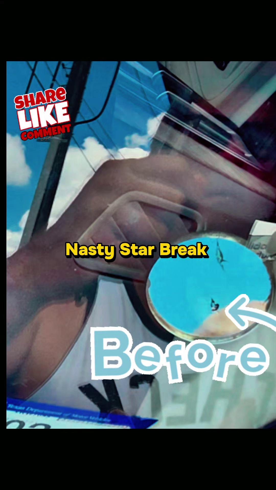 Windshield Star Break Drivers View Houston TX $40 Repair